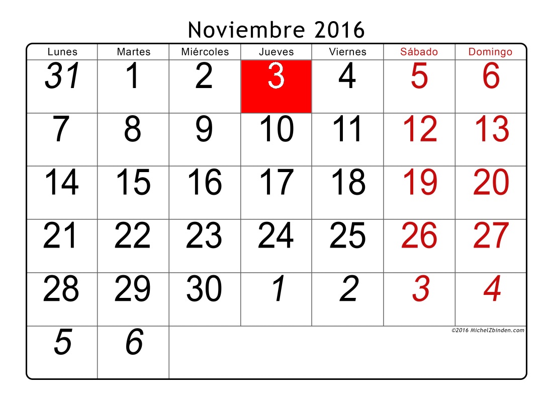 3 de noviembre-